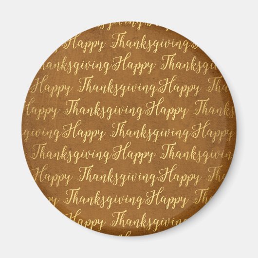 Happy Thanksgiving-Schrift Magnet (Vorne)