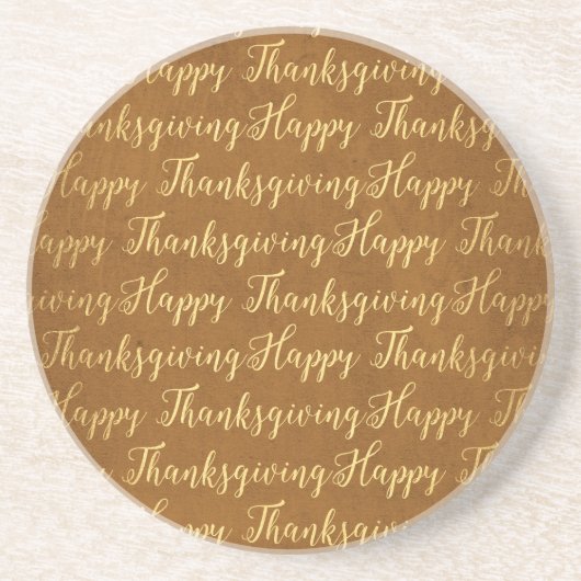 Happy Thanksgiving-Schrift Untersetzer (Vorne)