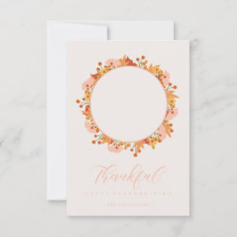 Happy Thanksgiving Script Garland Blätter Foto