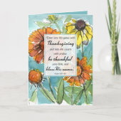 Happy Thanksgiving Scripture Psalm Fall Blume Karte (Vorderseite)