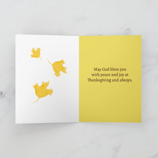 Happy Thanksgiving Scripture Psalm Herbstlaub Karte (Innenseite)