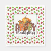 Happy Thanksgiving Serviette (Vorderseite)
