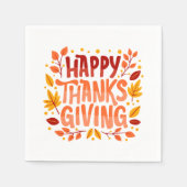 Happy Thanksgiving Serviette (Vorderseite)