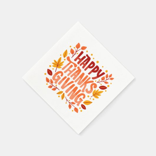 Happy Thanksgiving Serviette (Ecke)