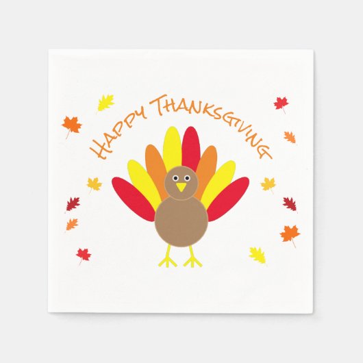 Happy Thanksgiving Serviette (Vorderseite)