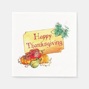 Happy Thanksgiving Serviette