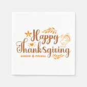 Happy Thanksgiving Serviette (Vorderseite)