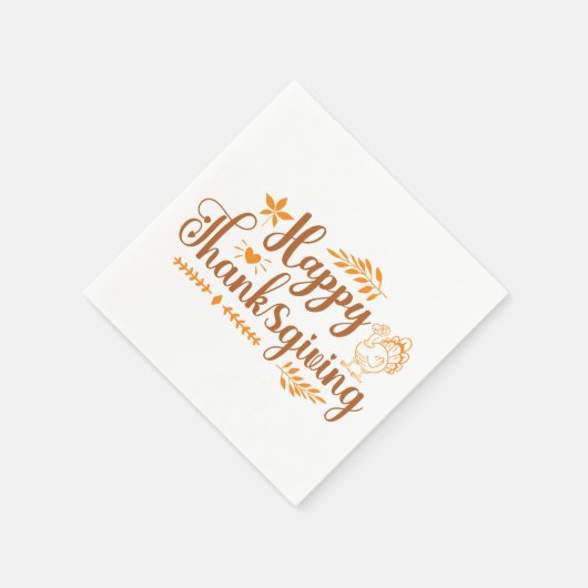 Happy Thanksgiving Serviette (Ecke)