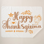 Happy Thanksgiving Sherpadecke (Vorderseite (Horizontal))