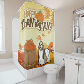 Happy Thanksgiving Shih Tzu Duschvorhang (Beispiel)