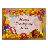 Happy Thanksgiving Sister (Vorderseite (Horizontal))