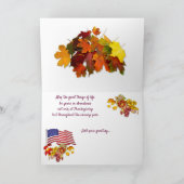 Happy Thanksgiving Sister Erntedank Feiertagskarte (Innenseite)