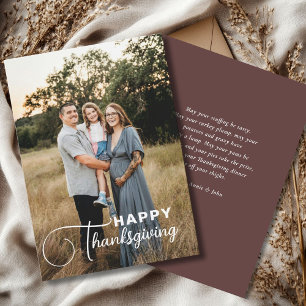 "Happy Thanksgiving" Skript-Schriftart, 1 Foto Feiertagskarte
