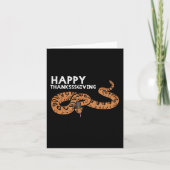 Happy Thanksgiving Snake Funny Fall Serpent Men Wo Karte (Vorderseite)