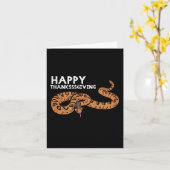 Happy Thanksgiving Snake Funny Fall Serpent Men Wo Karte (Gelbe Blume)