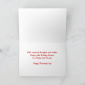 Happy Thanksgiving Son Greeting Card Feiertagskarte (Innenseite)