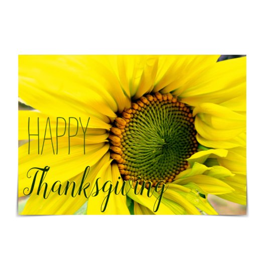 "Happy Thanksgiving" Sonnenblumenfreundeskarte Karte
