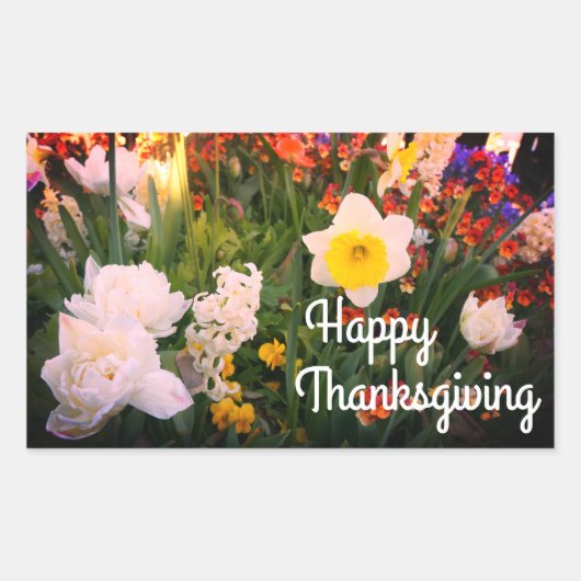 Happy Thanksgiving Spring Flowers #1-1 Stickers (Vorderseite)