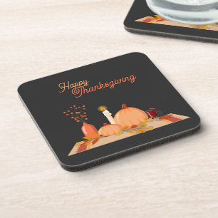 Happy Thanksgiving Square Hard Plastic Untersetzer