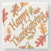 Happy Thanksgiving Steinuntersetzer (Vorderseite)