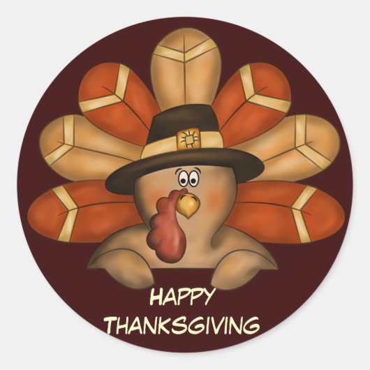 Happy Thanksgiving Sticker (Vorderseite)