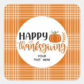 Happy Thanksgiving Sticker (Vorderseite)