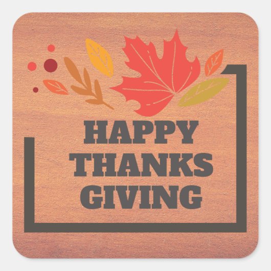 happy thanksgiving sticker (Vorderseite)