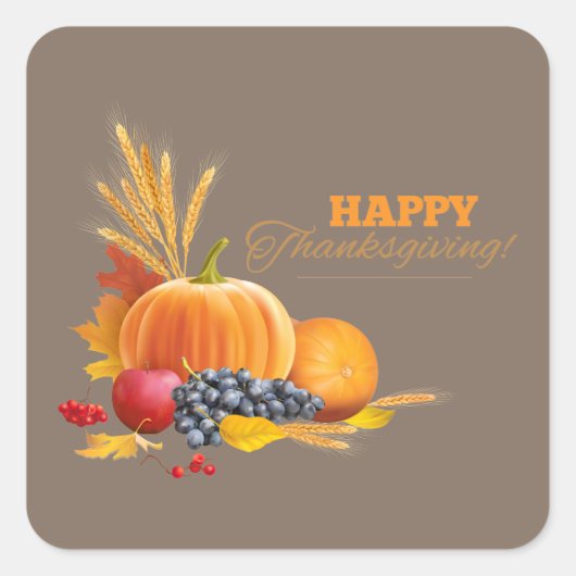 Happy Thanksgiving Stickers (Vorderseite)