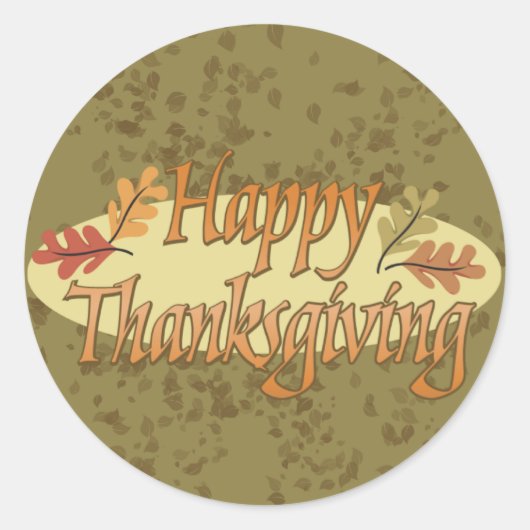 Happy Thanksgiving Stickers (Vorderseite)