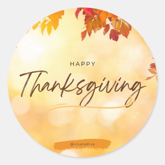 Happy Thanksgiving Stickers (Vorderseite)