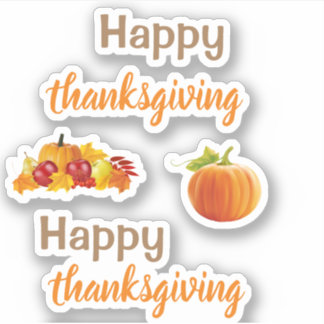 Happy thanksgiving Stickers Aufkleber