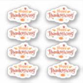 Happy Thanksgiving Stickers Aufkleber (Vorderseite)