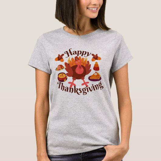Happy Thanksgiving T-Shirt (Vorderseite)