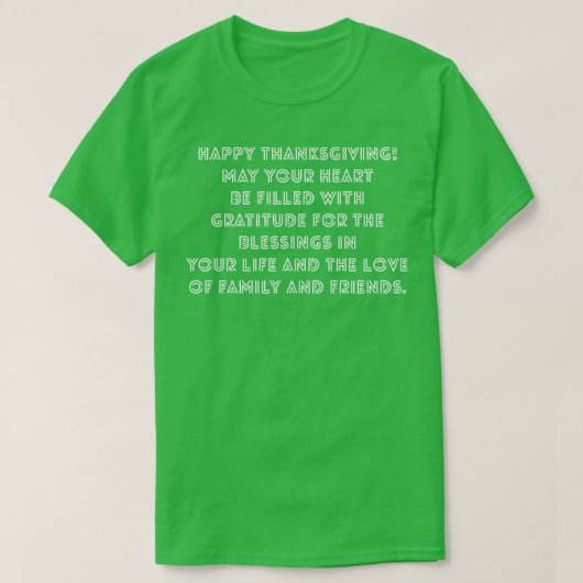 Happy Thanksgiving T-Shirt (Design vorne)