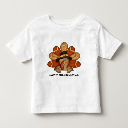 Happy Thanksgiving T - Shirt Kleinkinder (Vorderseite)