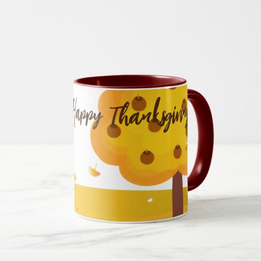 Happy Thanksgiving Tasse (VorderseiteRechts)
