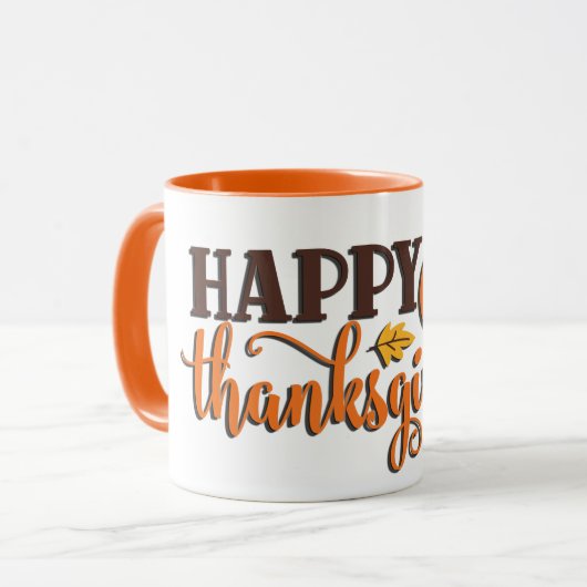 Happy Thanksgiving Tasse (Vorderseite Links)