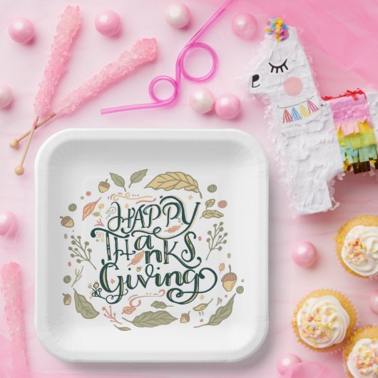 Happy Thanksgiving-Teller Pappteller (Party)