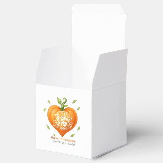 Happy Thanksgiving Thankful Heart Pumpkin Geschenkschachtel (Geöffnet)