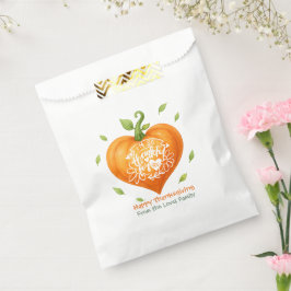 Happy Thanksgiving Thankful Heart Pumpkin Geschenktütchen