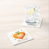 Happy Thanksgiving Thankful Heart Pumpkin Rechteckiger Pappuntersetzer (Vor Ort)