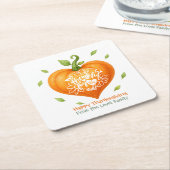 Happy Thanksgiving Thankful Heart Pumpkin Rechteckiger Pappuntersetzer (angewinkelt)