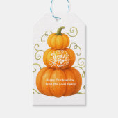 Happy Thanksgiving Thankful Pumpkins Geschenkanhänger (Vorderseite)