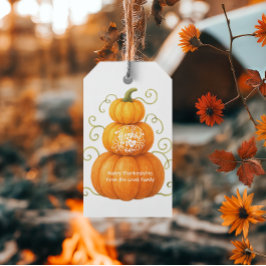 Happy Thanksgiving Thankful Pumpkins Geschenkanhänger