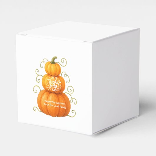 Happy Thanksgiving Thankful Pumpkins Geschenkschachtel (Vorderseite)