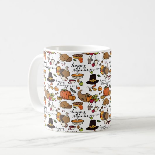 Happy Thanksgiving Themed Tasse (Vorderseite Links)