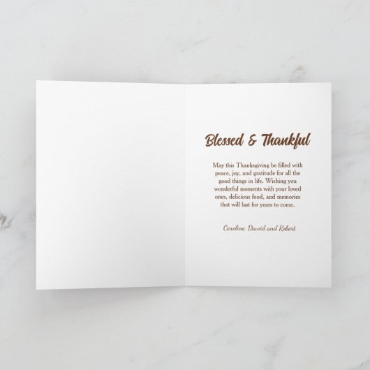 Happy Thanksgiving Three Women Harvest Roussin Karte (Innenseite)