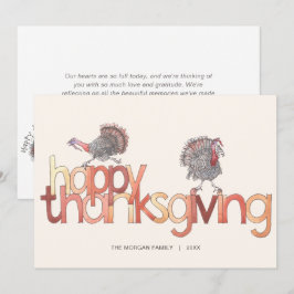 Happy Thanksgiving Traditioneller türkischer Ernte Feiertagskarte