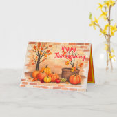 Happy Thanksgiving Trendy Beautiful Fall Karte (Gelbe Blume)
