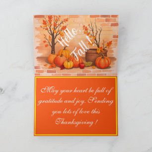 Happy Thanksgiving Trendy Beautiful Fall Karte